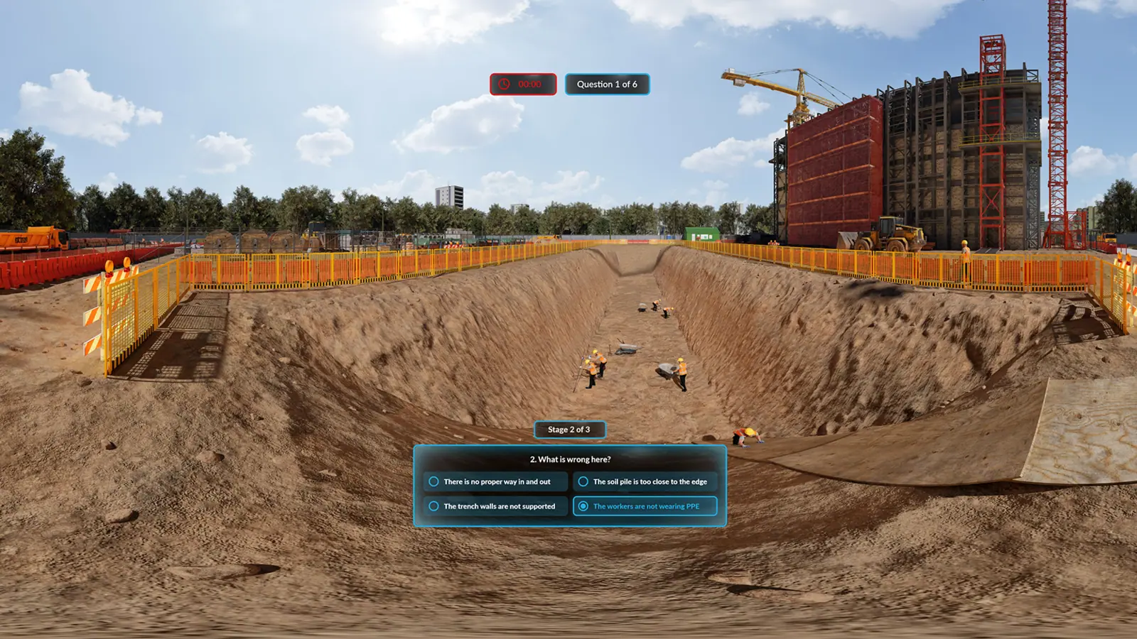 Action and Escalation assessment screenshot